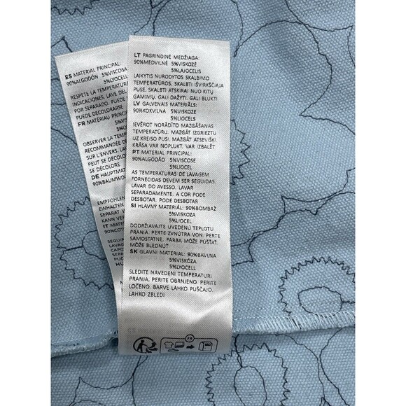 Anthropologie Marimekko Midi Skirt Blue Piirto Unikko Preppy Retro Size 34 New - Picture 12 of 13